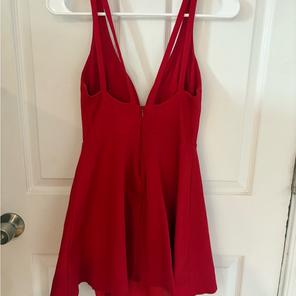 Lulus Love Galore Red Skater Dress Prom Dance Small - Picture 6 of 7